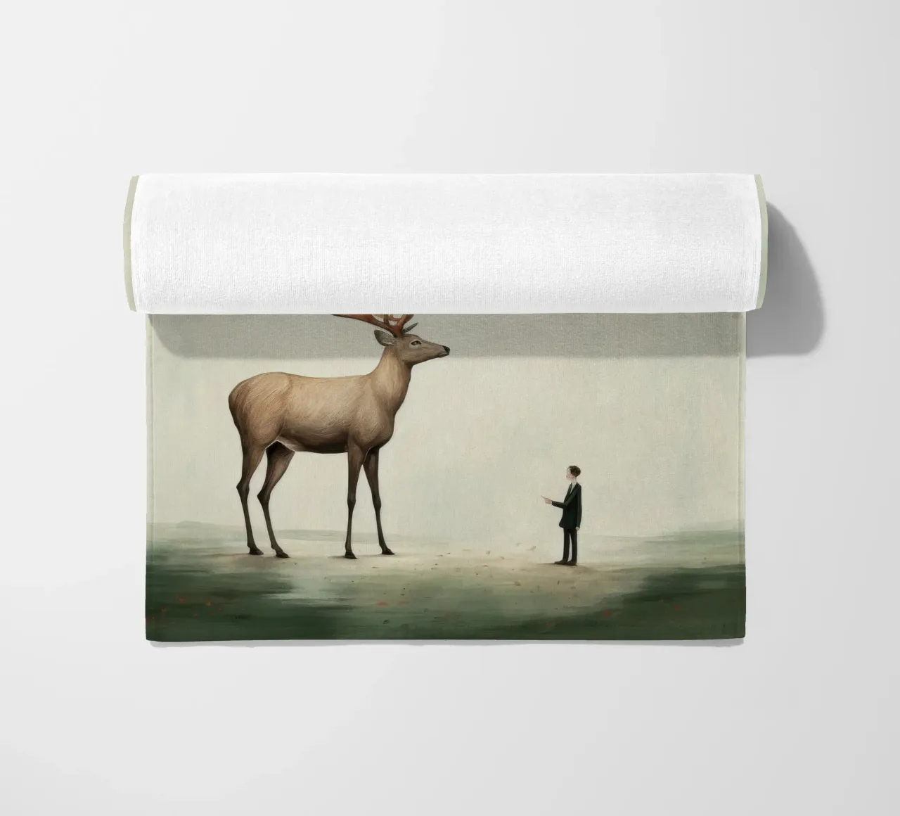 Cervo minimo 3 telo mare da Minimal Animal Art