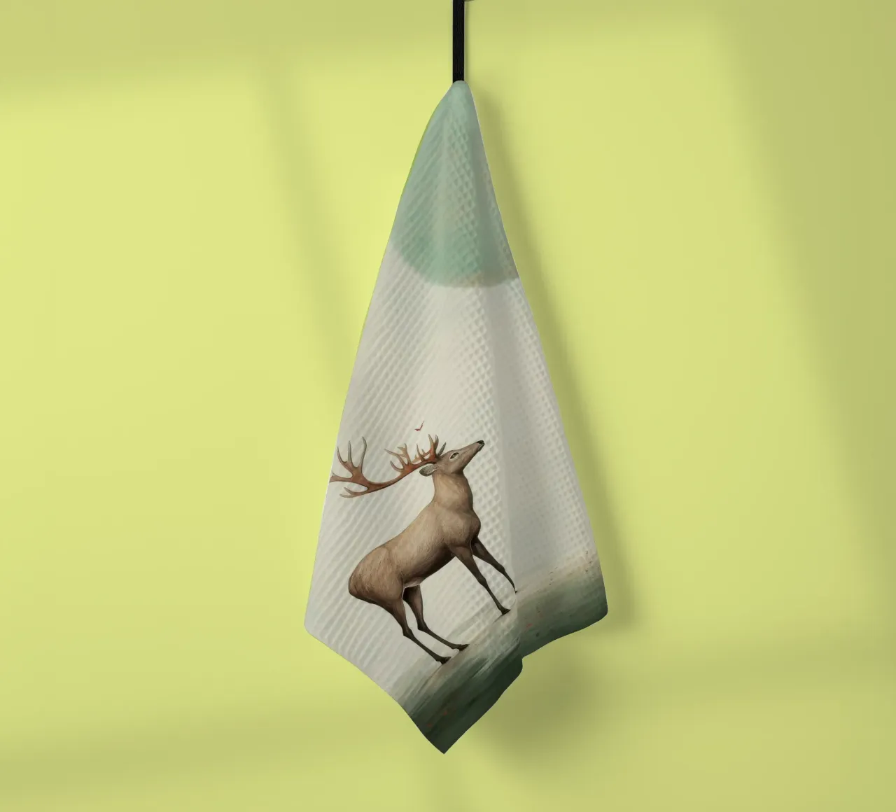 Cerf Minimal 3 torchon de Minimal Animal Art