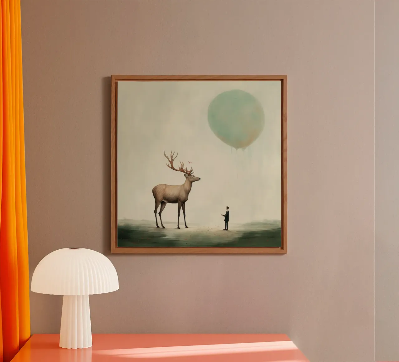 Cervo minimo 3 alluminio dibond da Minimal Animal Art