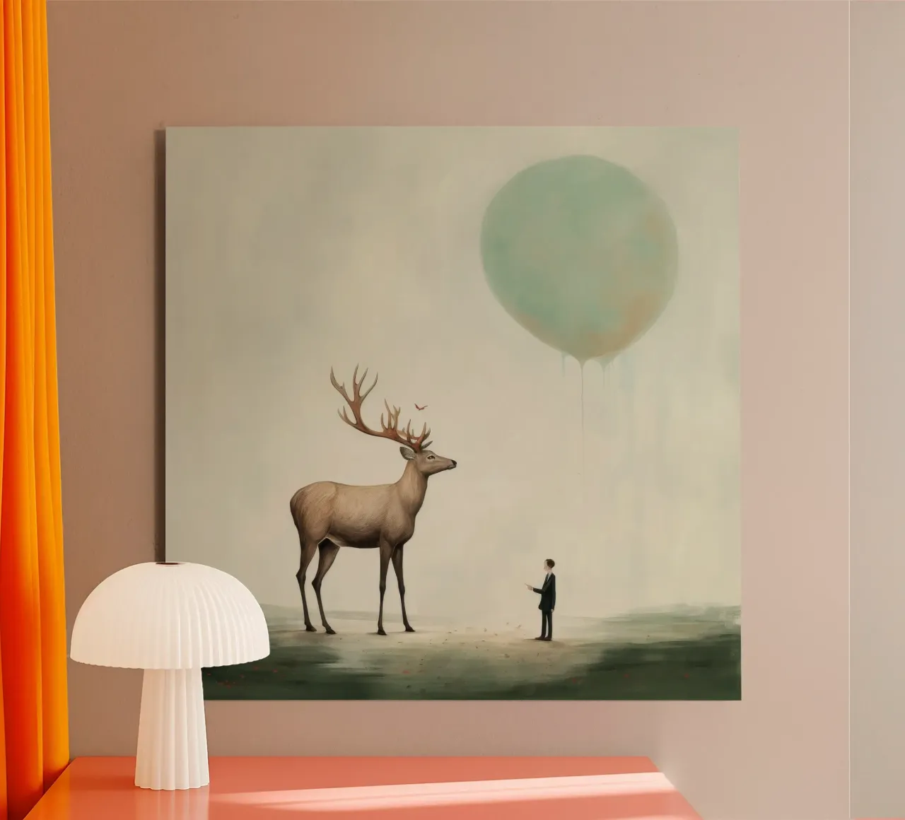 Cervo minimo 3 alluminio dibond da Minimal Animal Art