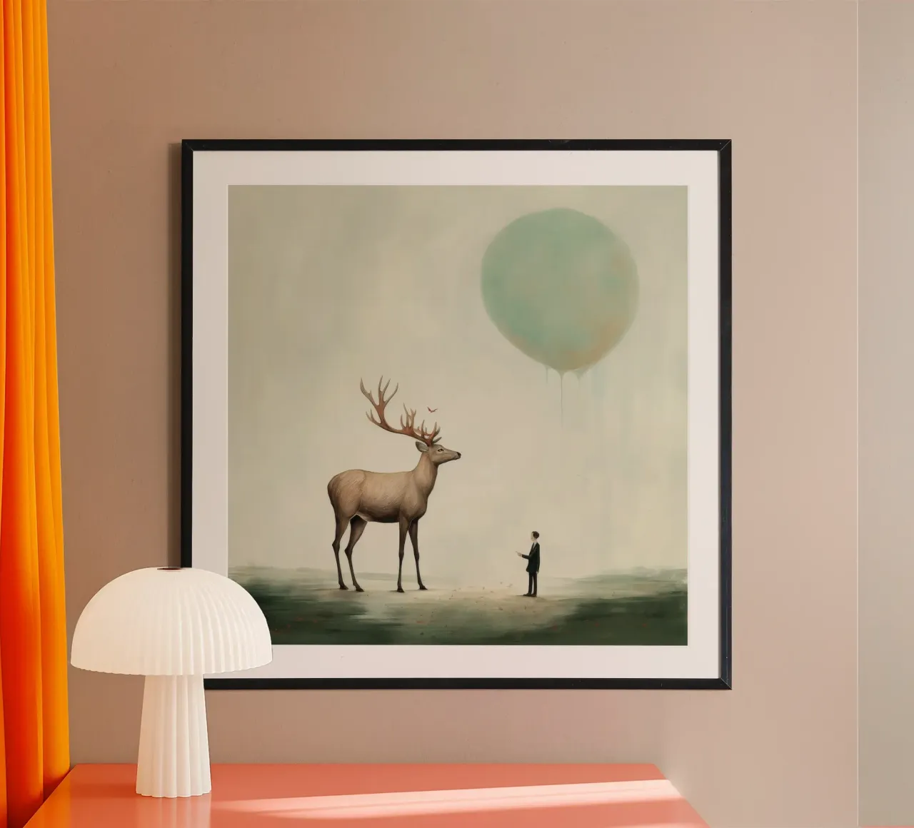 Cervo minimo poster da Minimal Animal Art