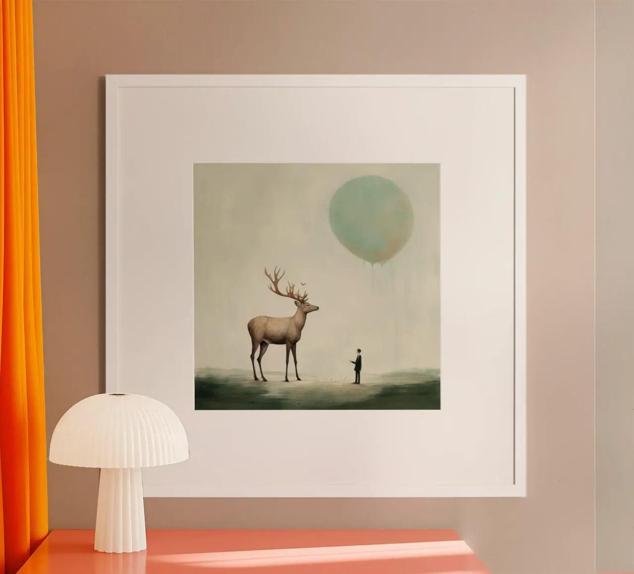 Cervo minimo poster da Minimal Animal Art