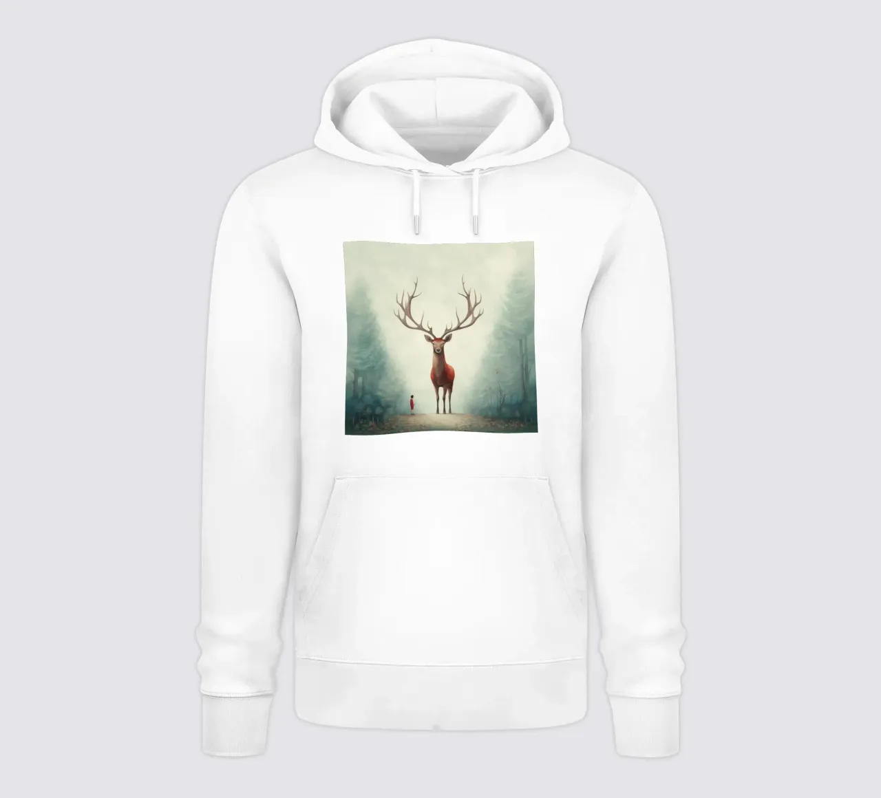 Minimaal hert 4 hoodie van Minimal Animal Art