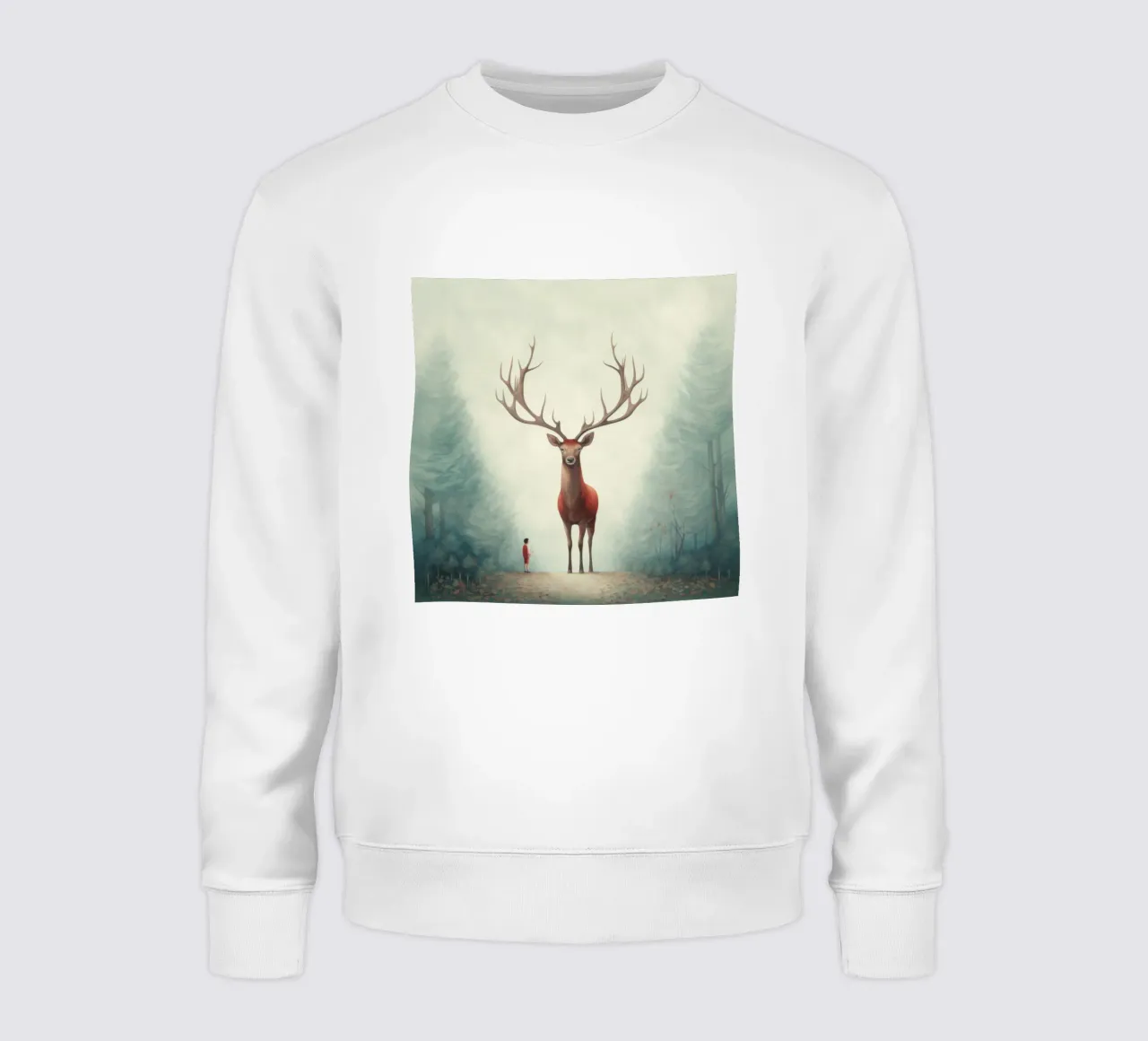 Cervo minimo 4 felpa da Minimal Animal Art