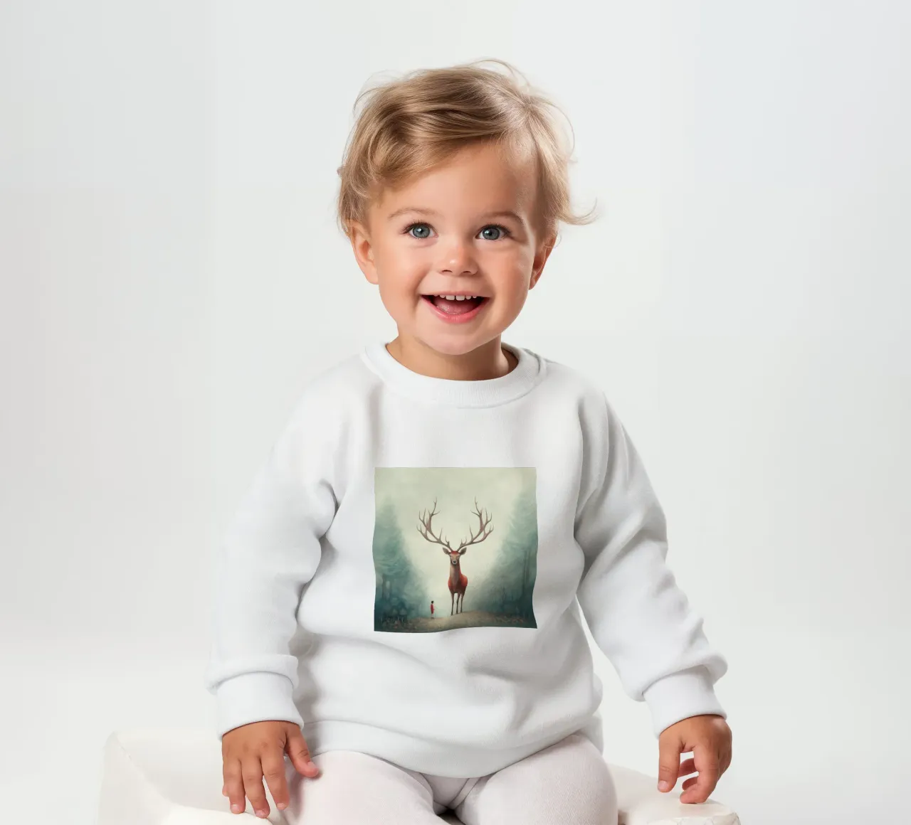 Cervo minimo 4 felpa neonato da Minimal Animal Art