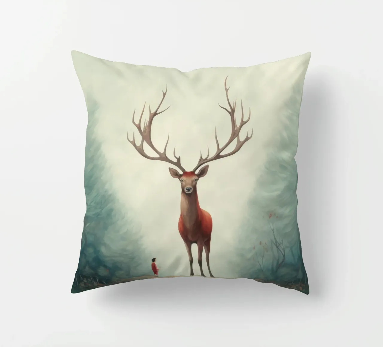 Ciervo mínimo 4 cojín de Minimal Animal Art