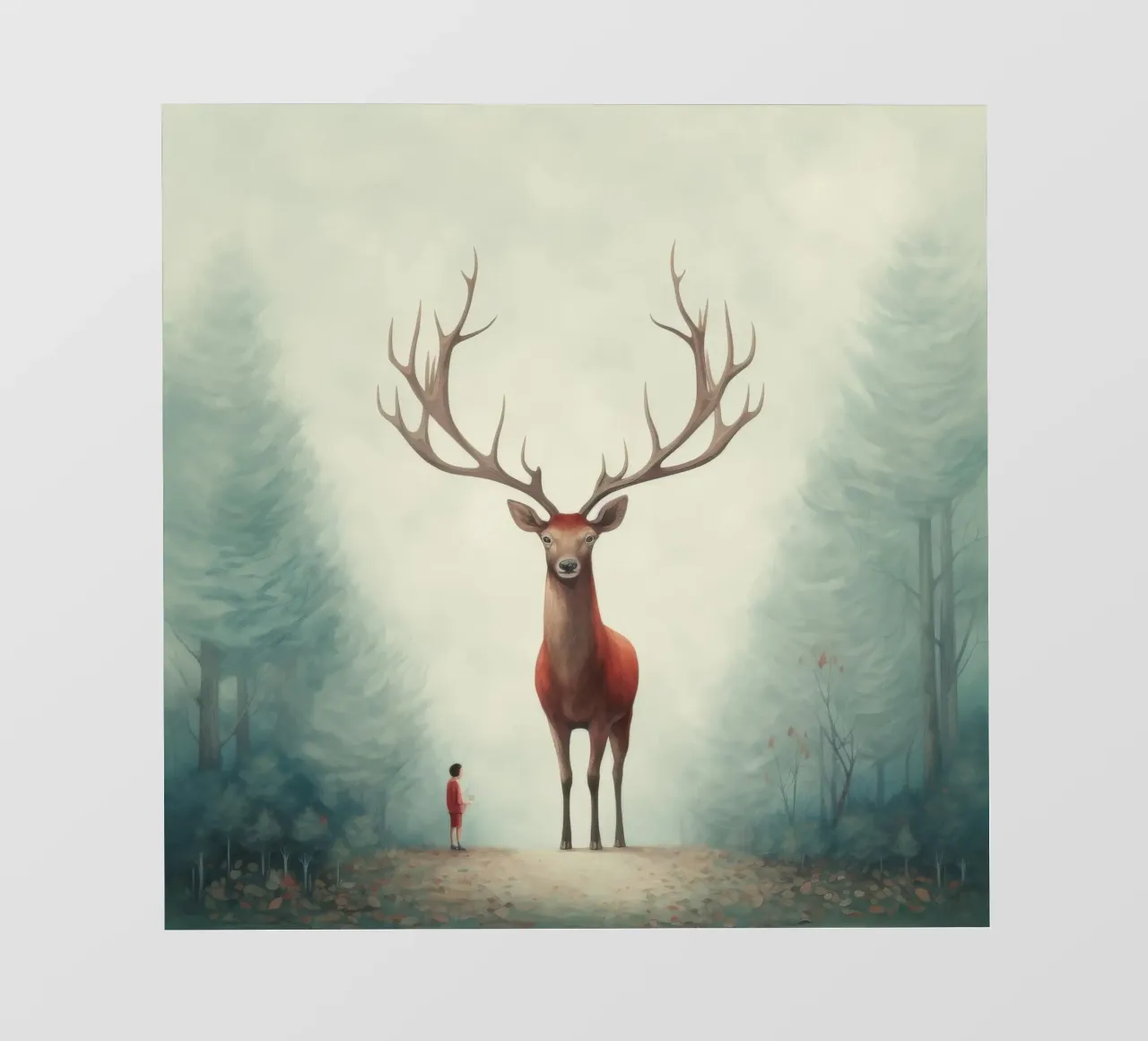 Cervo minimo 4 telo in pvc da Minimal Animal Art