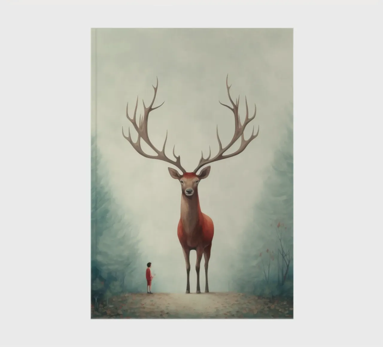 Minimal Deer 4 notebook by Minimal Animal Art