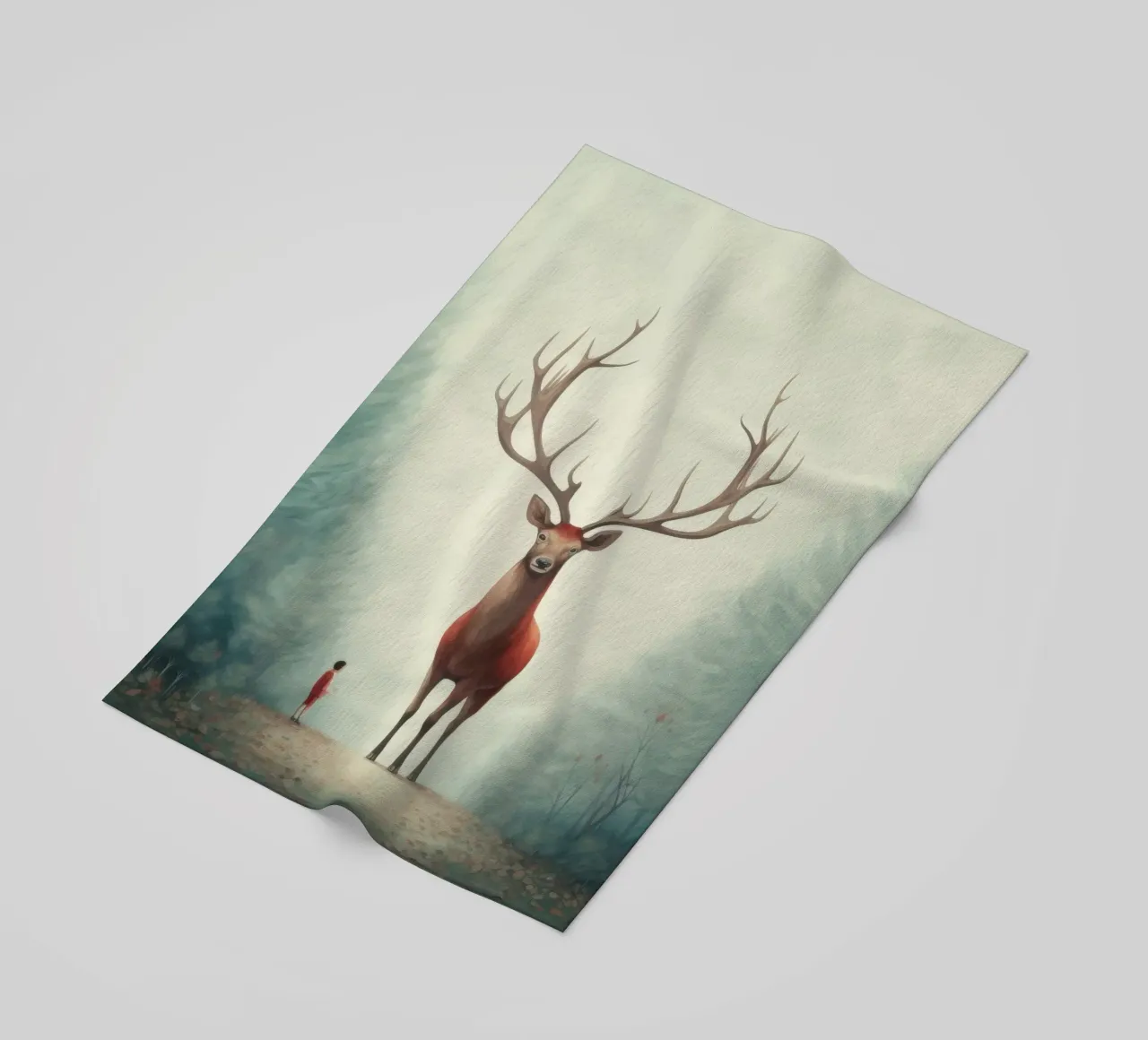 Cervo minimo telo mare da Minimal Animal Art