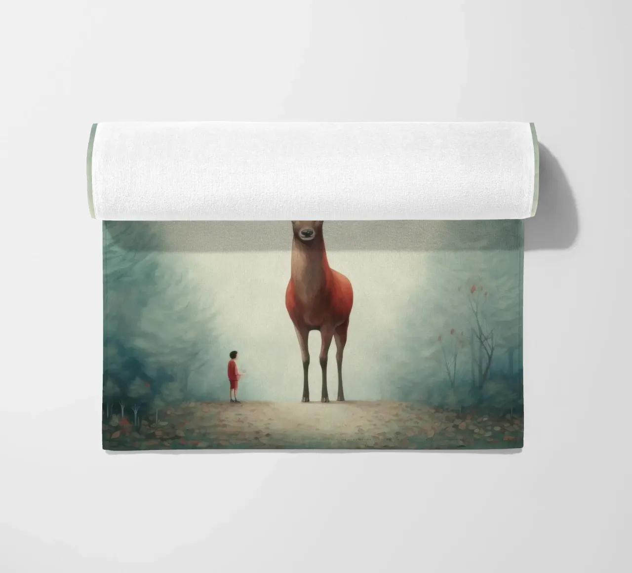 Cervo minimo telo mare da Minimal Animal Art