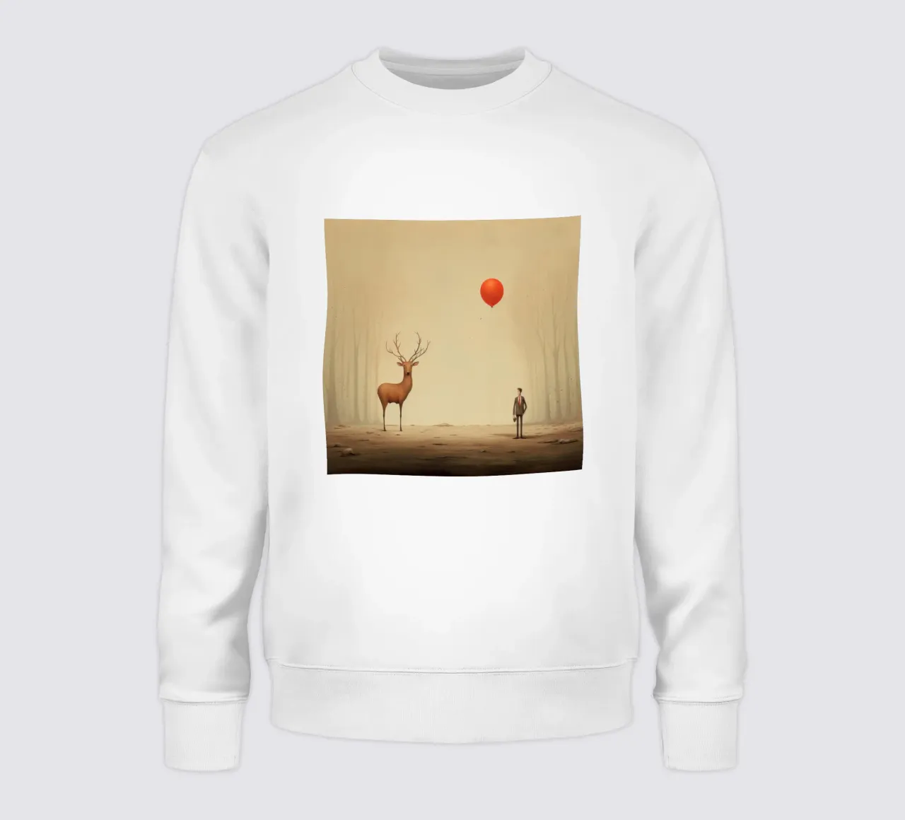 Minimal-Hirsch 1 Sweatshirt von Minimal Animal Art