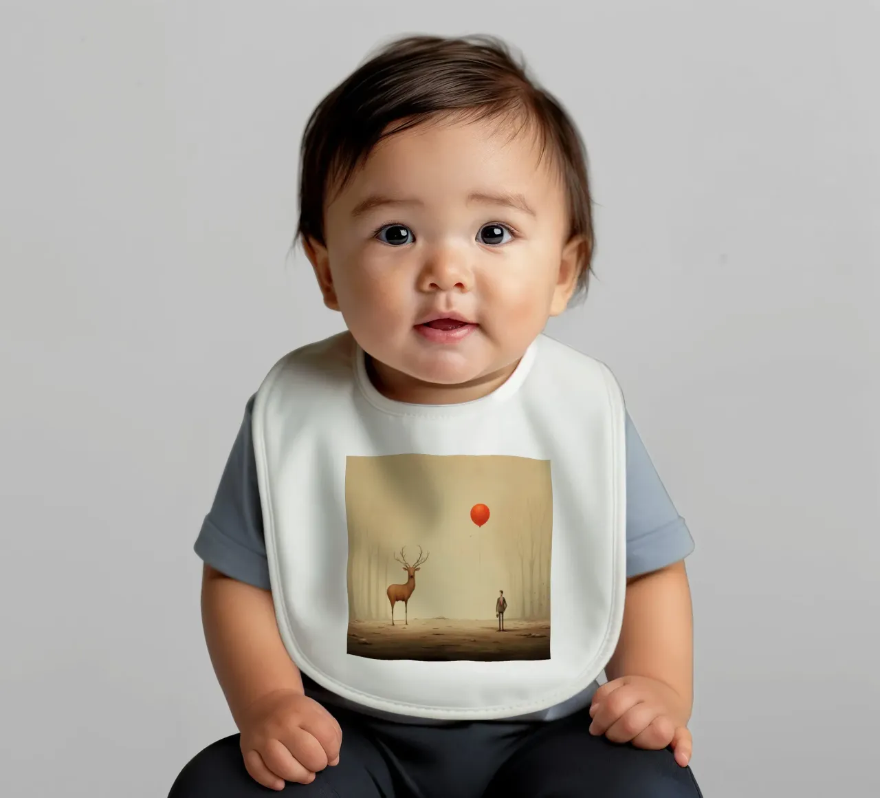 Cervo minimo bavaglino da Minimal Animal Art