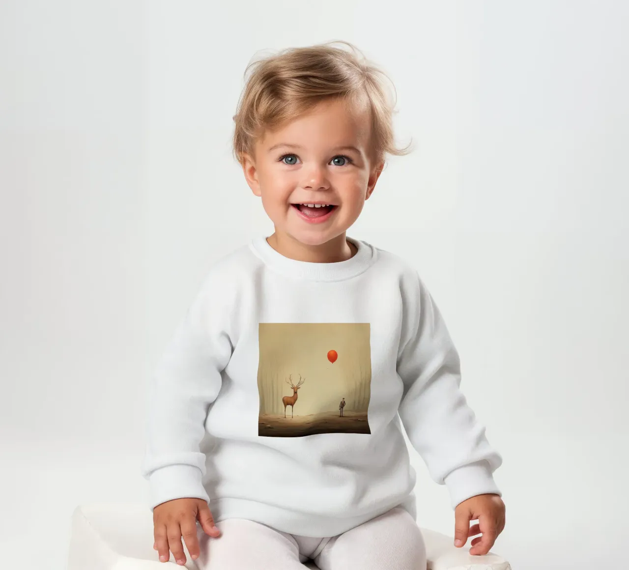 Cervo minimo 1 felpa neonato da Minimal Animal Art