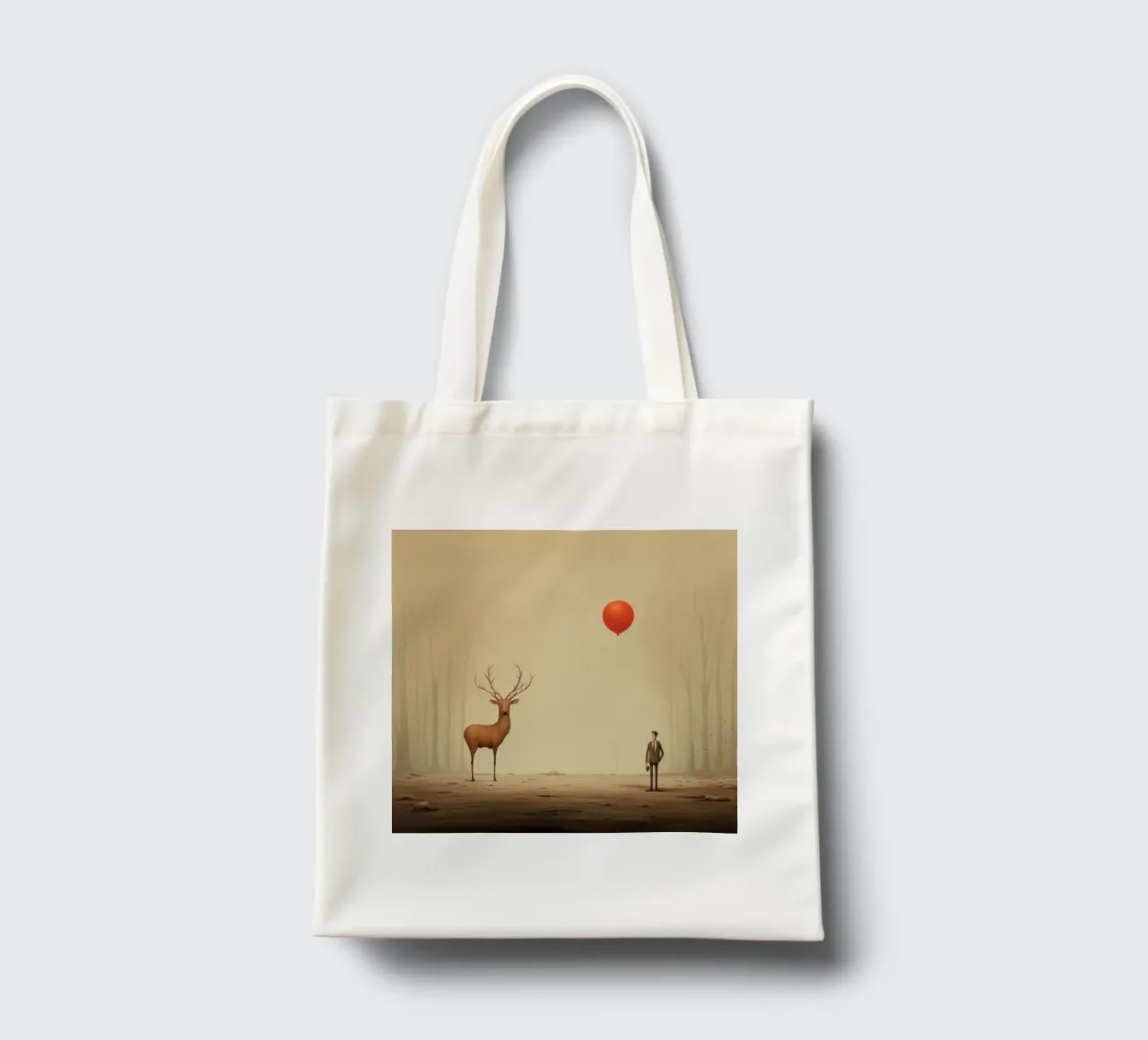 Cervo minimo 1 borsa in juta da Minimal Animal Art