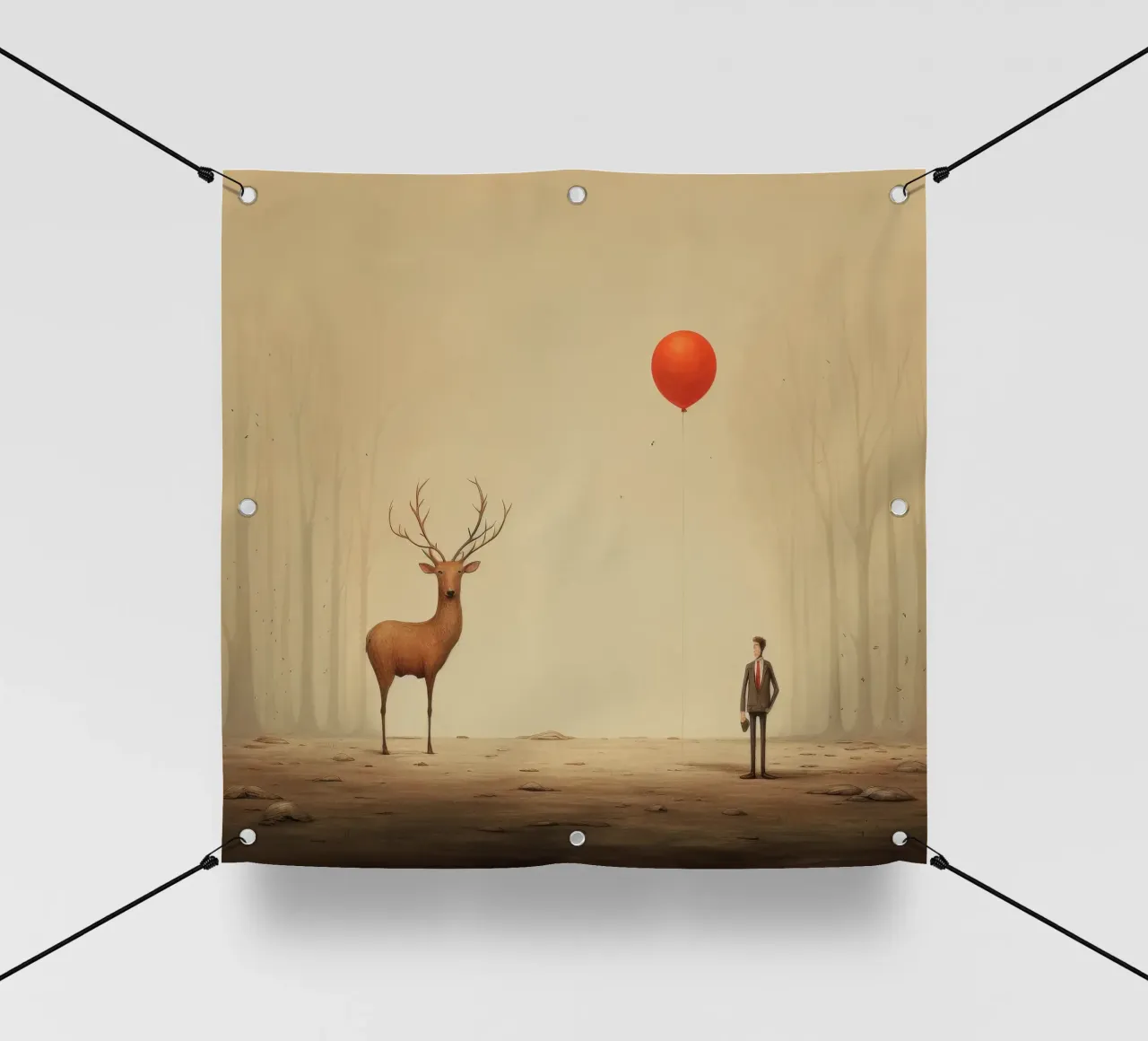 Cervo minimo 1 telo in pvc da Minimal Animal Art