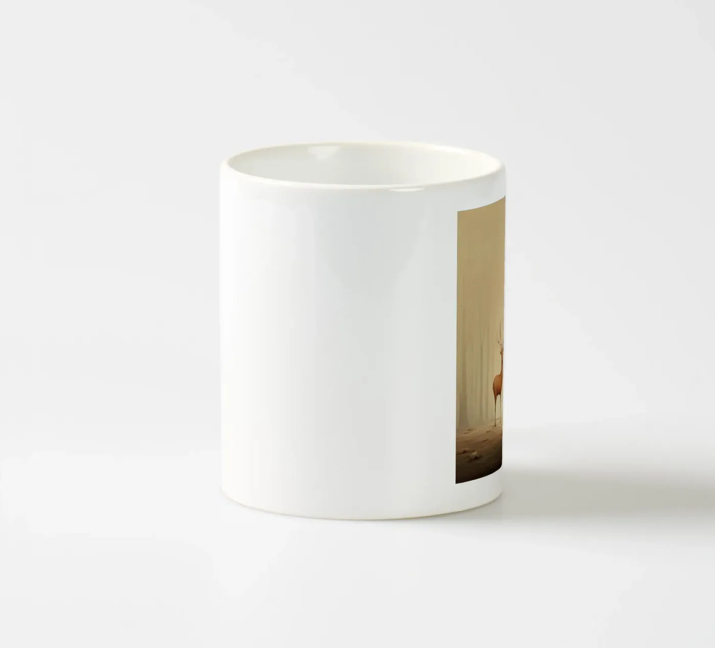 Minimal Deer ceramic mug by Minimal Animal Art
