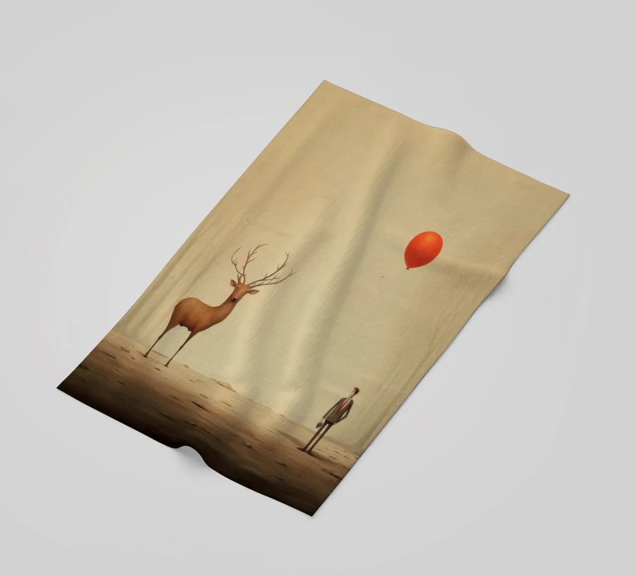 Cervo minimo 1 telo mare da Minimal Animal Art