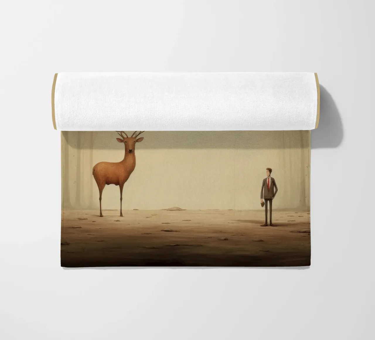 Cervo minimo 1 telo mare da Minimal Animal Art