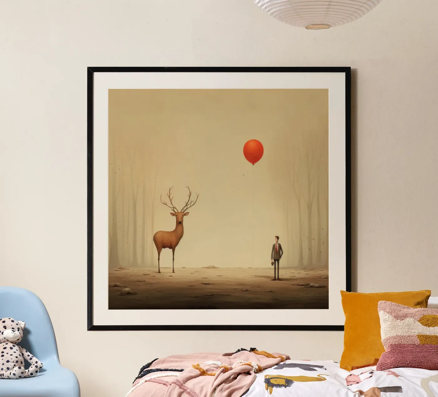Minimal Deer poster van Minimal Animal Art