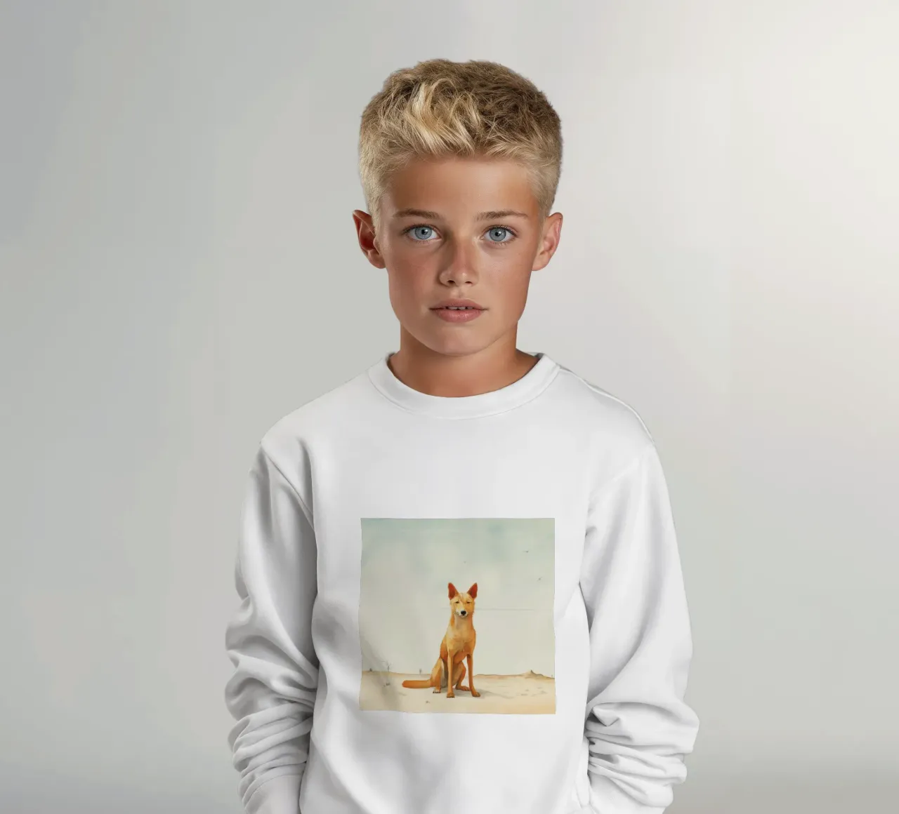 Minimal Dingo 2 felpa bambino da Minimal Animal Art