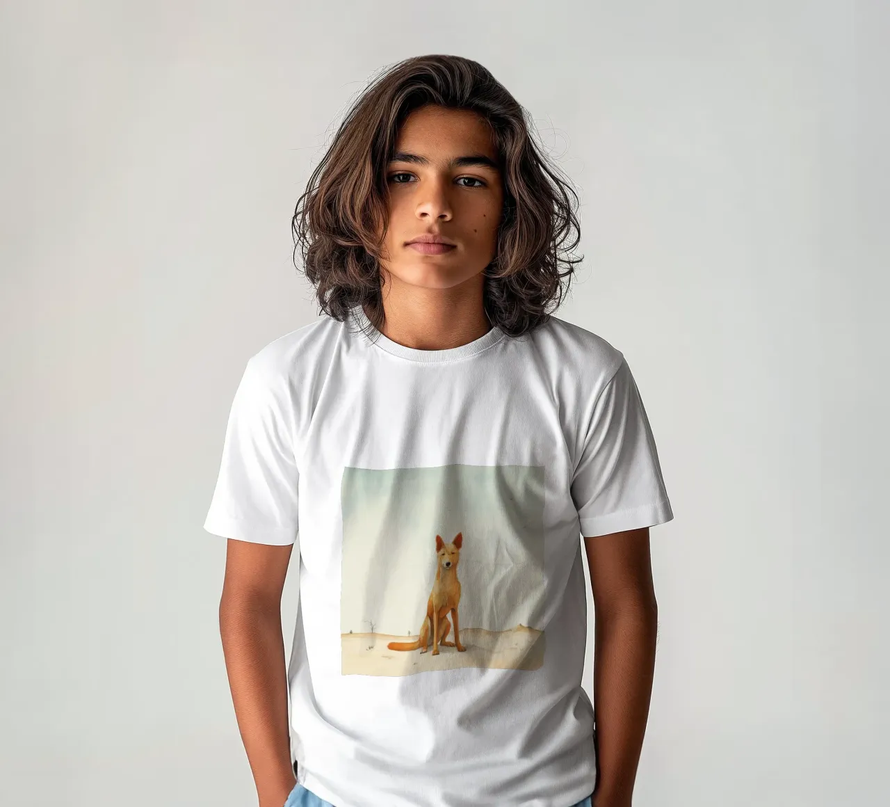 Minimal Dingo 2 t-shirt bambini da Minimal Animal Art