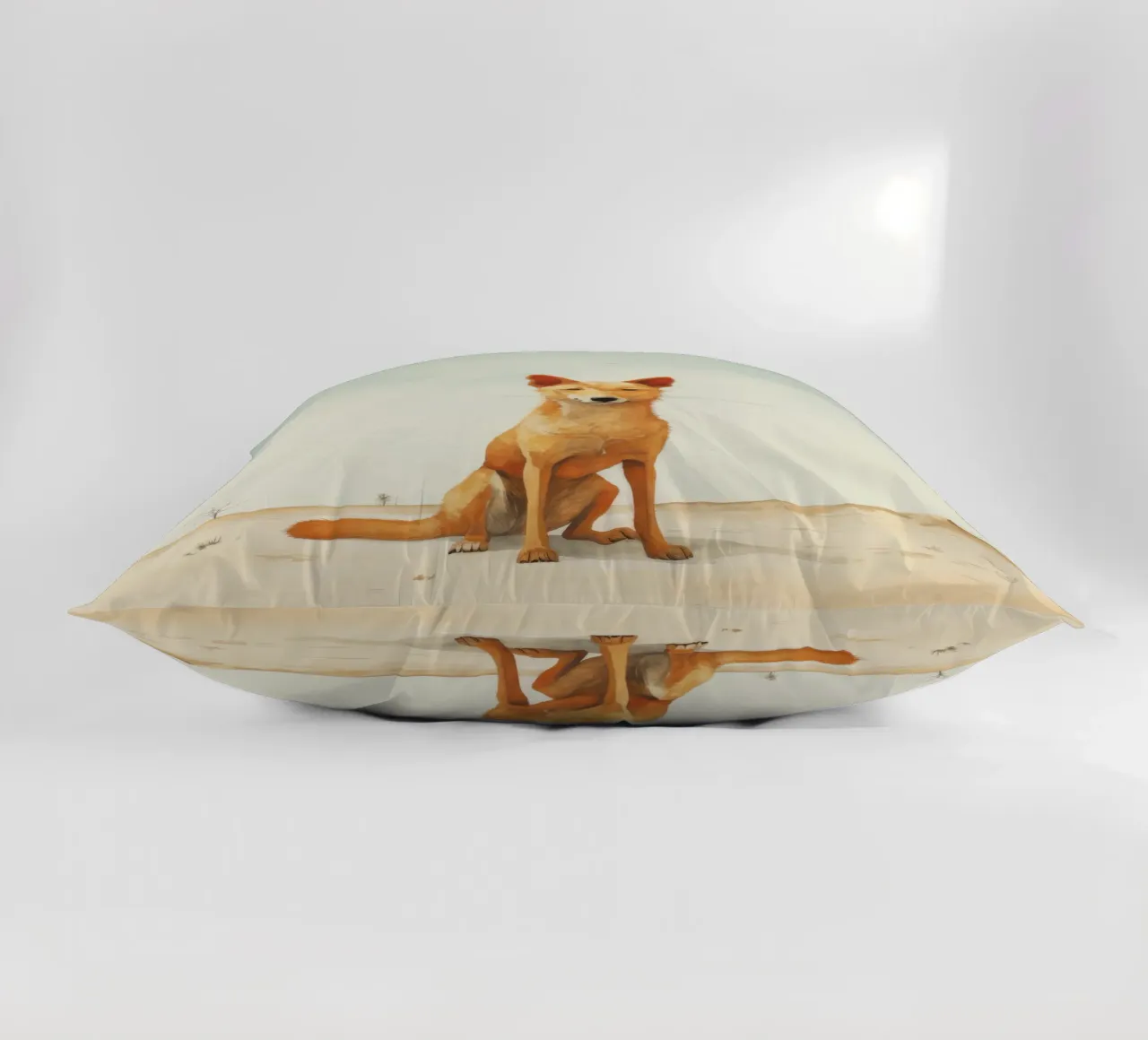 Minimal Dingo 2 cuscino da Minimal Animal Art