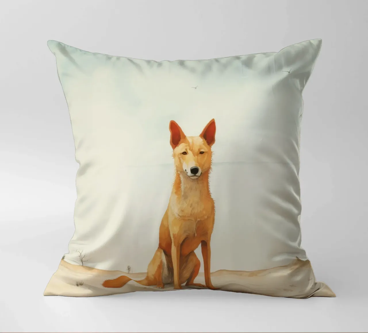Minimal Dingo 2 cuscino da Minimal Animal Art