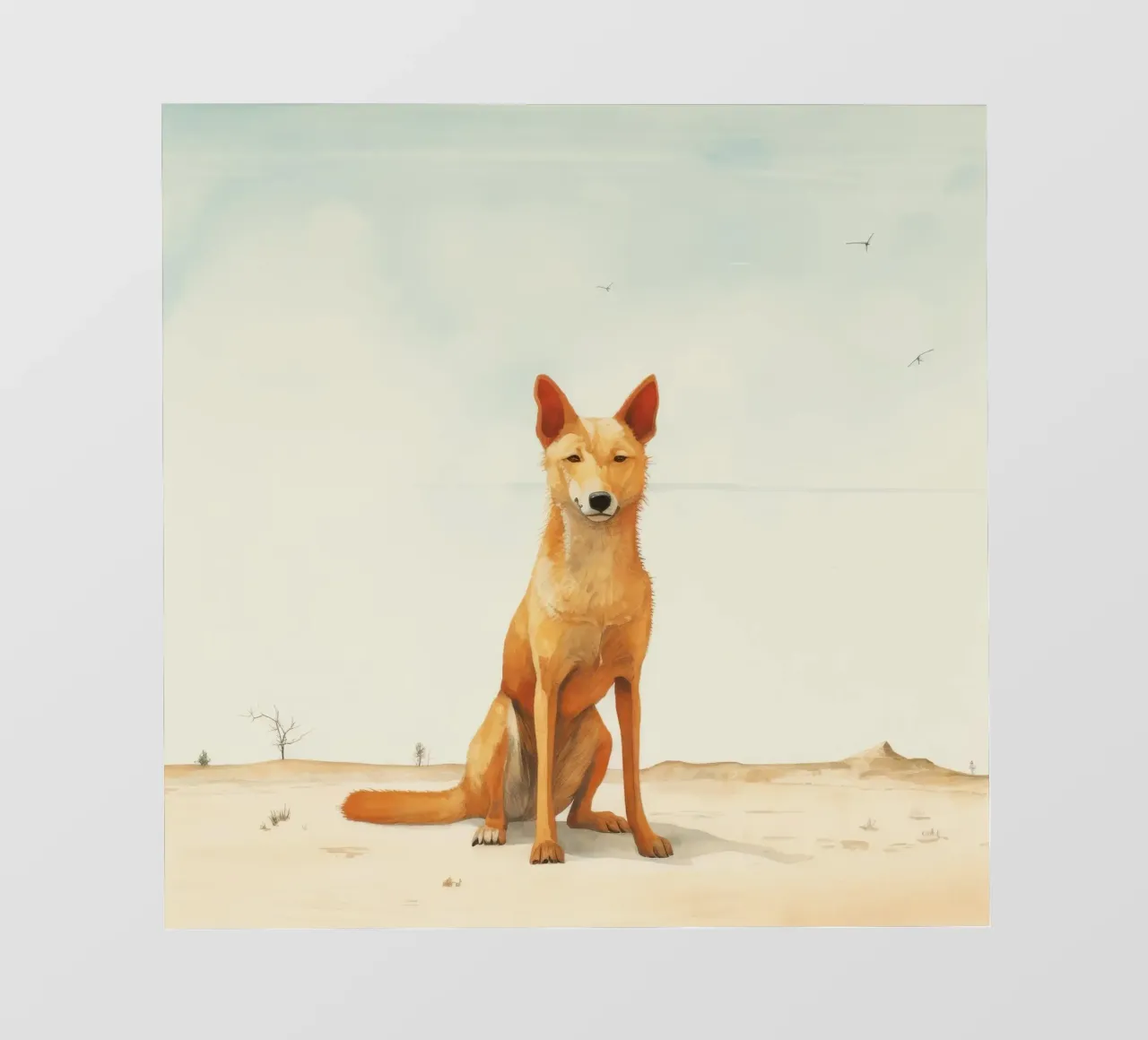 Minimal Dingo 2 pellicola backlit da Minimal Animal Art