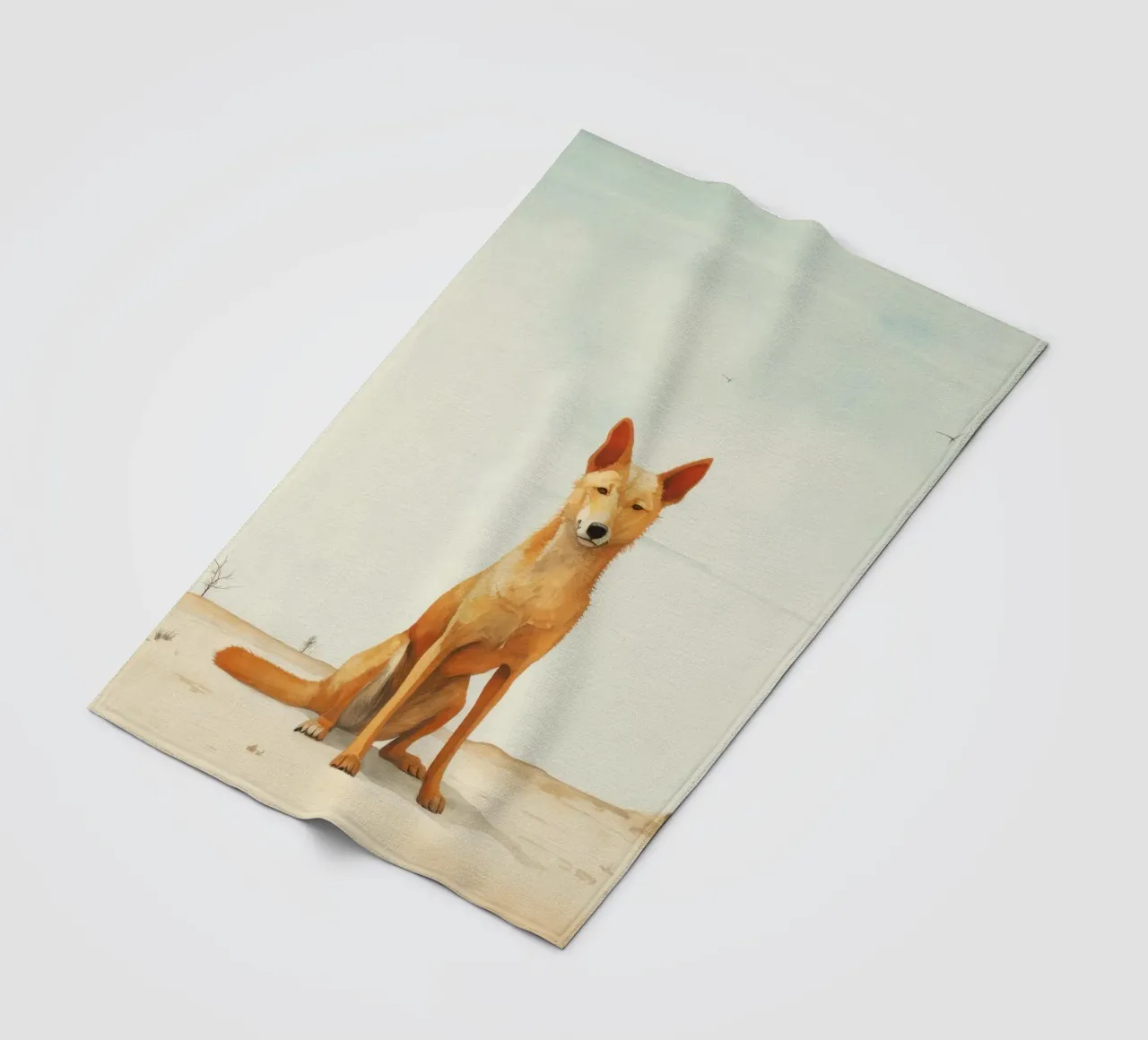 Minimal Dingo 2 coperta in pile da Minimal Animal Art
