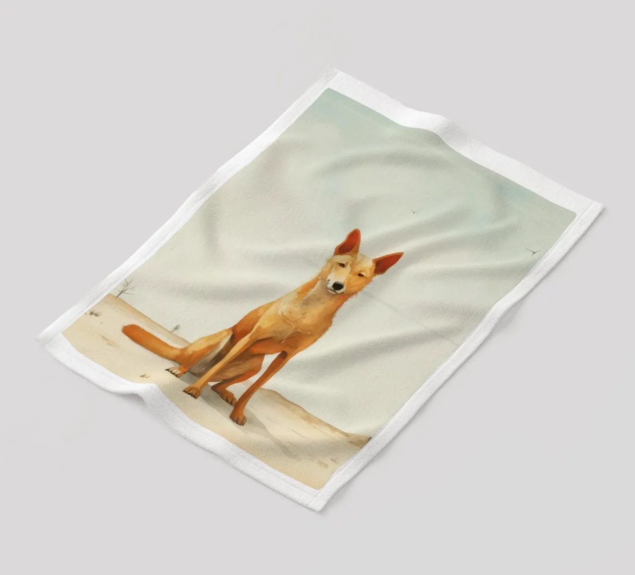 Minimal Dingo 2 coperta in pile da Minimal Animal Art