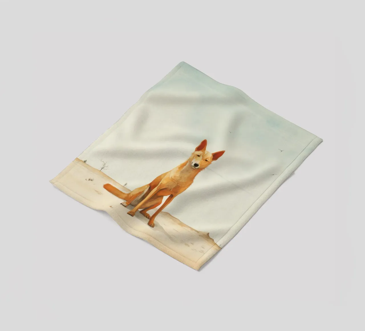 Minimal Dingo 2 coperta in pile da Minimal Animal Art