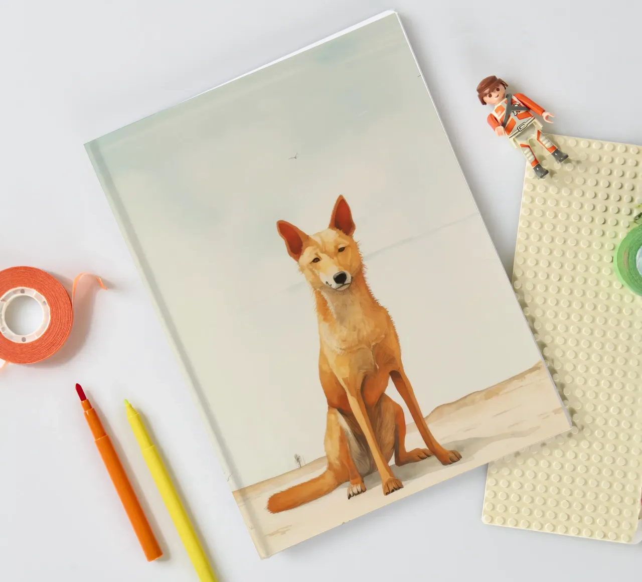 Minimal Dingo 2 notebook by Minimal Animal Art
