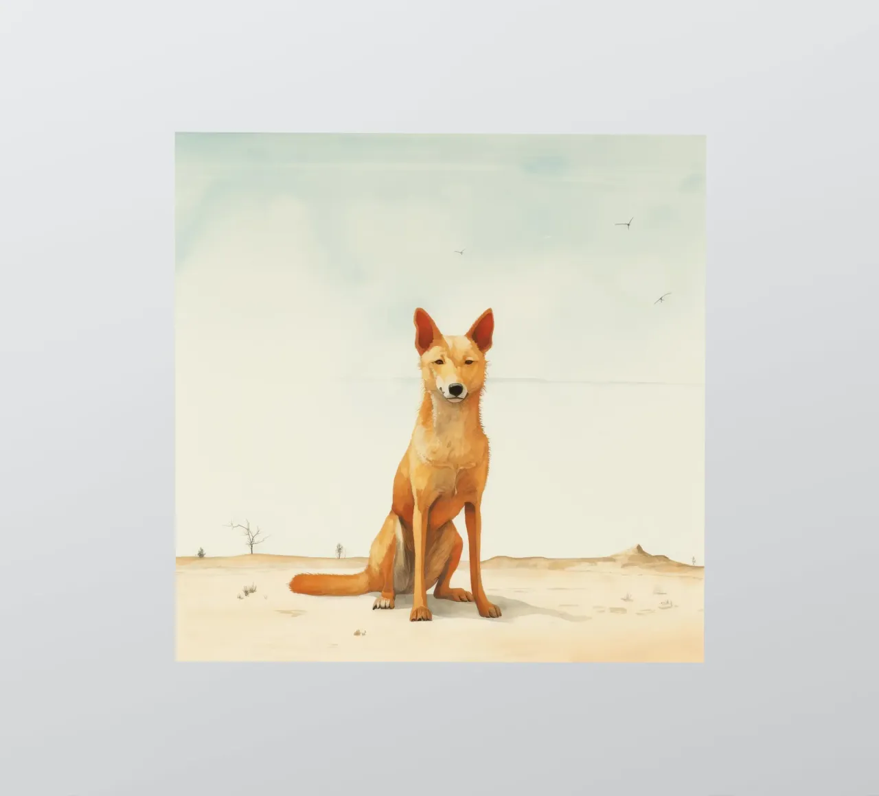 Minimal Dingo 2 adesivo da Minimal Animal Art
