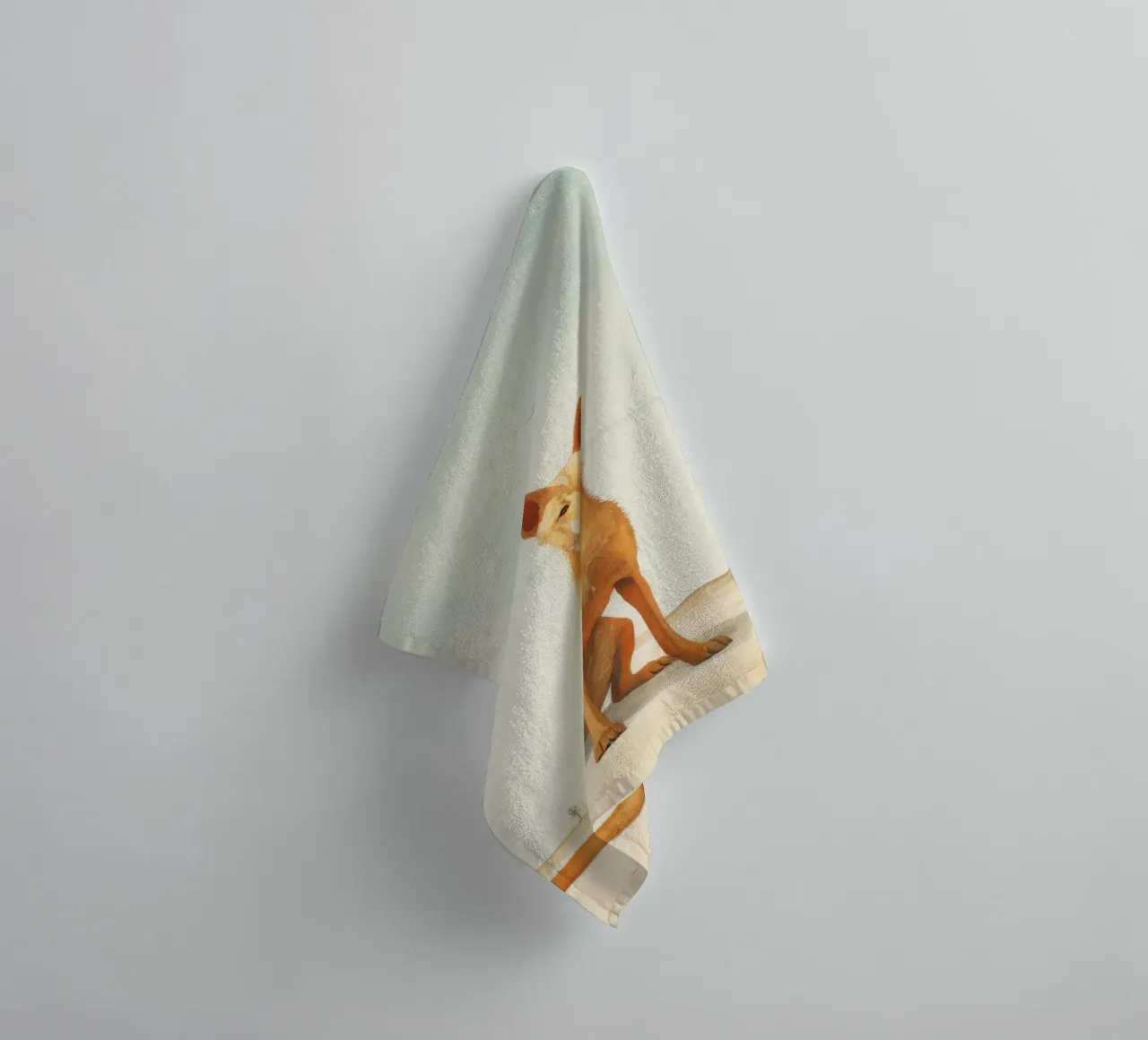 Minimal Dingo 2 towel by Minimal Animal Art