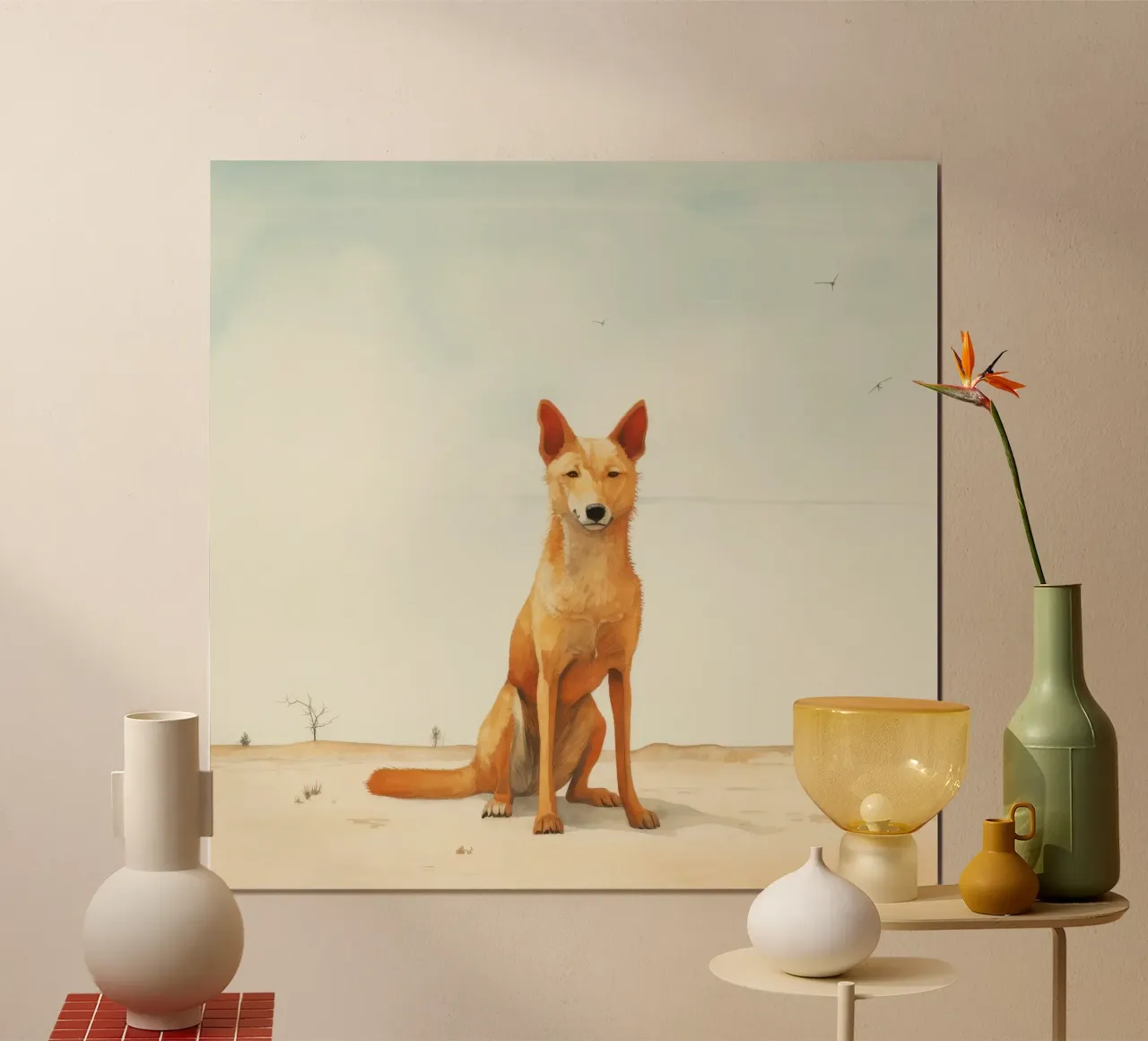 Minimal Dingo 2 carta hahnemühle da Minimal Animal Art