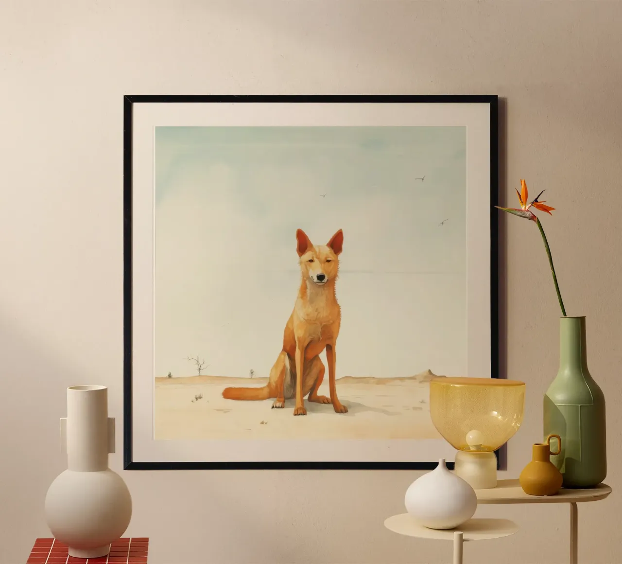 Minimal Dingo 2 carta hahnemühle da Minimal Animal Art