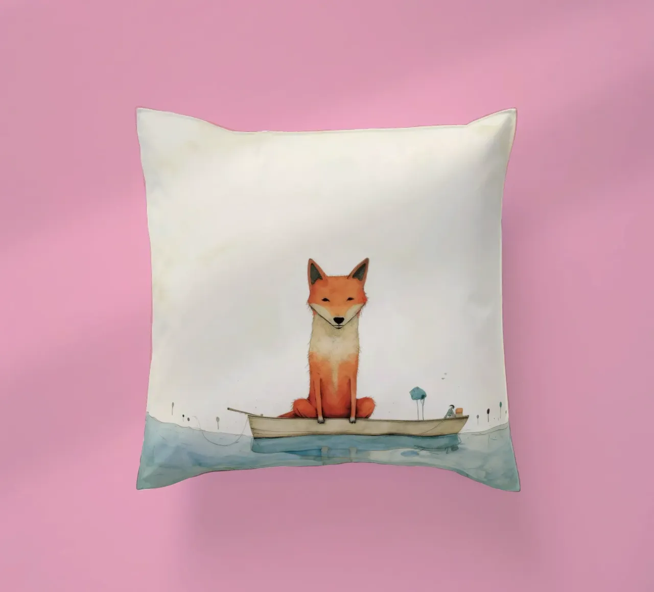 Minimal Dingo 3 cuscino da Minimal Animal Art