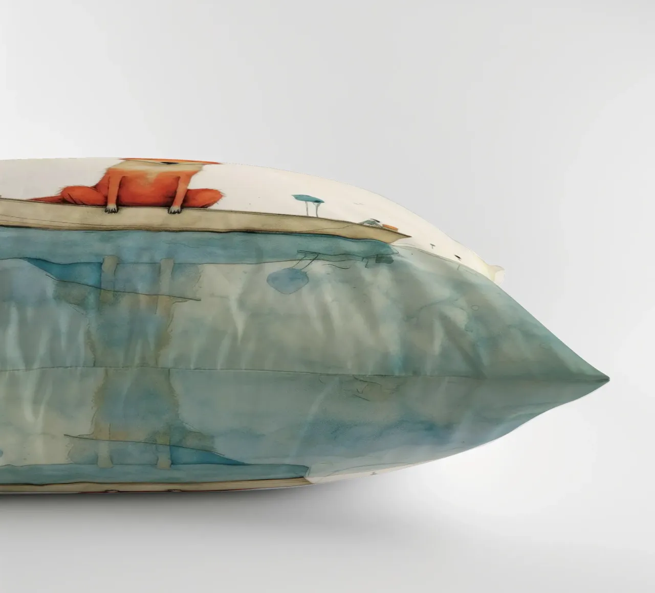 Minimal Dingo 3 cuscino da Minimal Animal Art