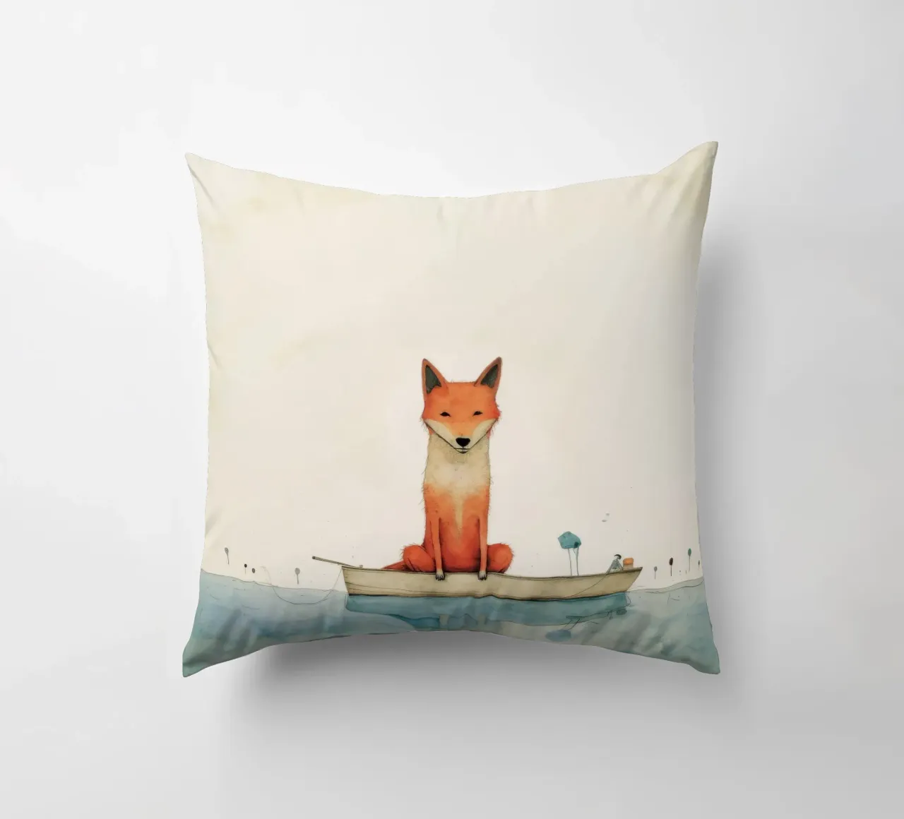 Minimal Dingo 3 cuscino da Minimal Animal Art