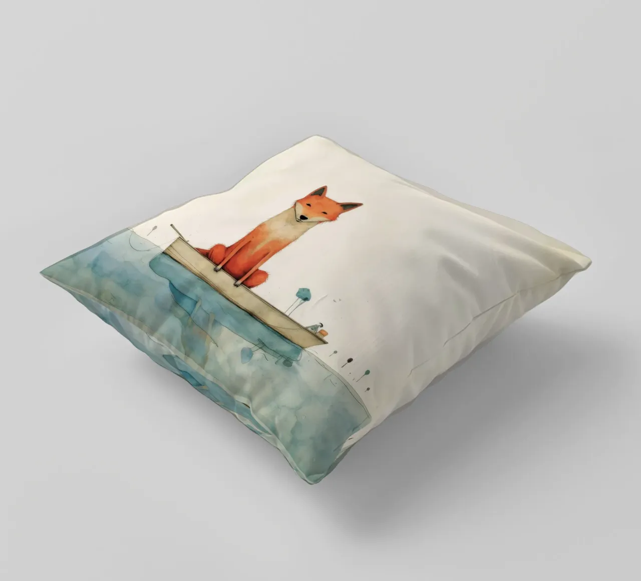 Minimal Dingo 3 cuscino da Minimal Animal Art