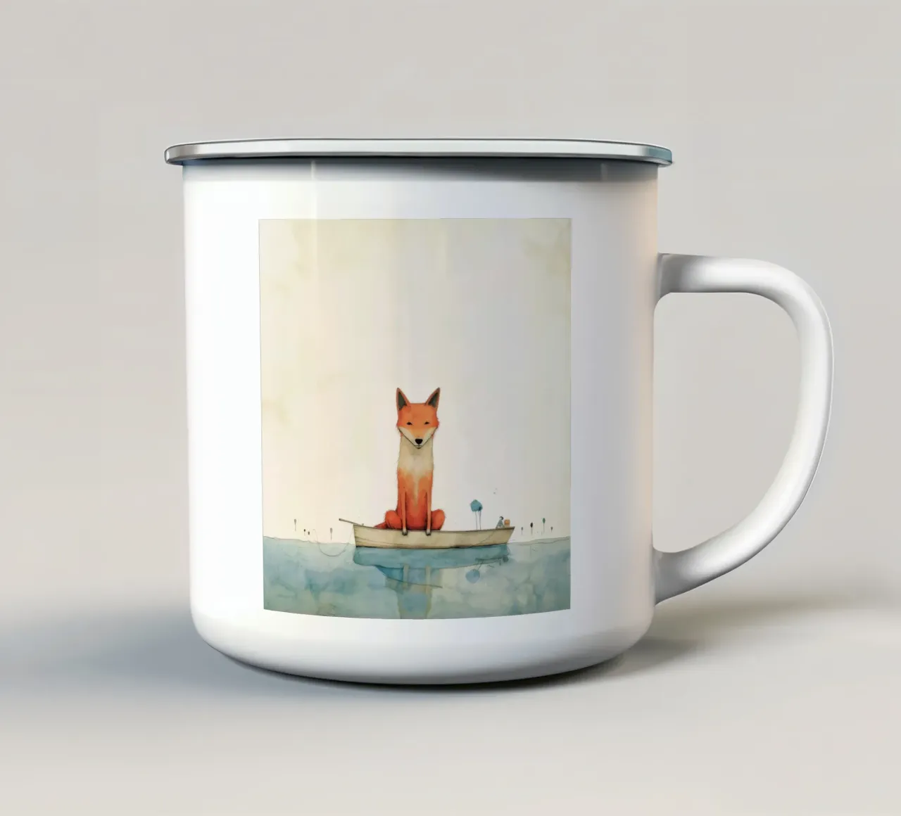 Minimal Dingo 3 tazza in smalto da Minimal Animal Art