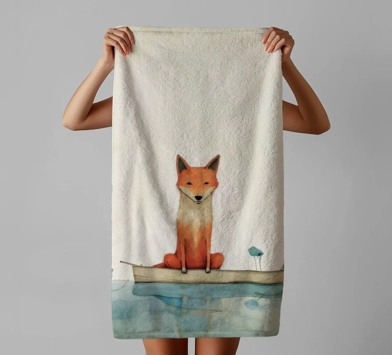 Minimal Dingo 3 towel by Minimal Animal Art