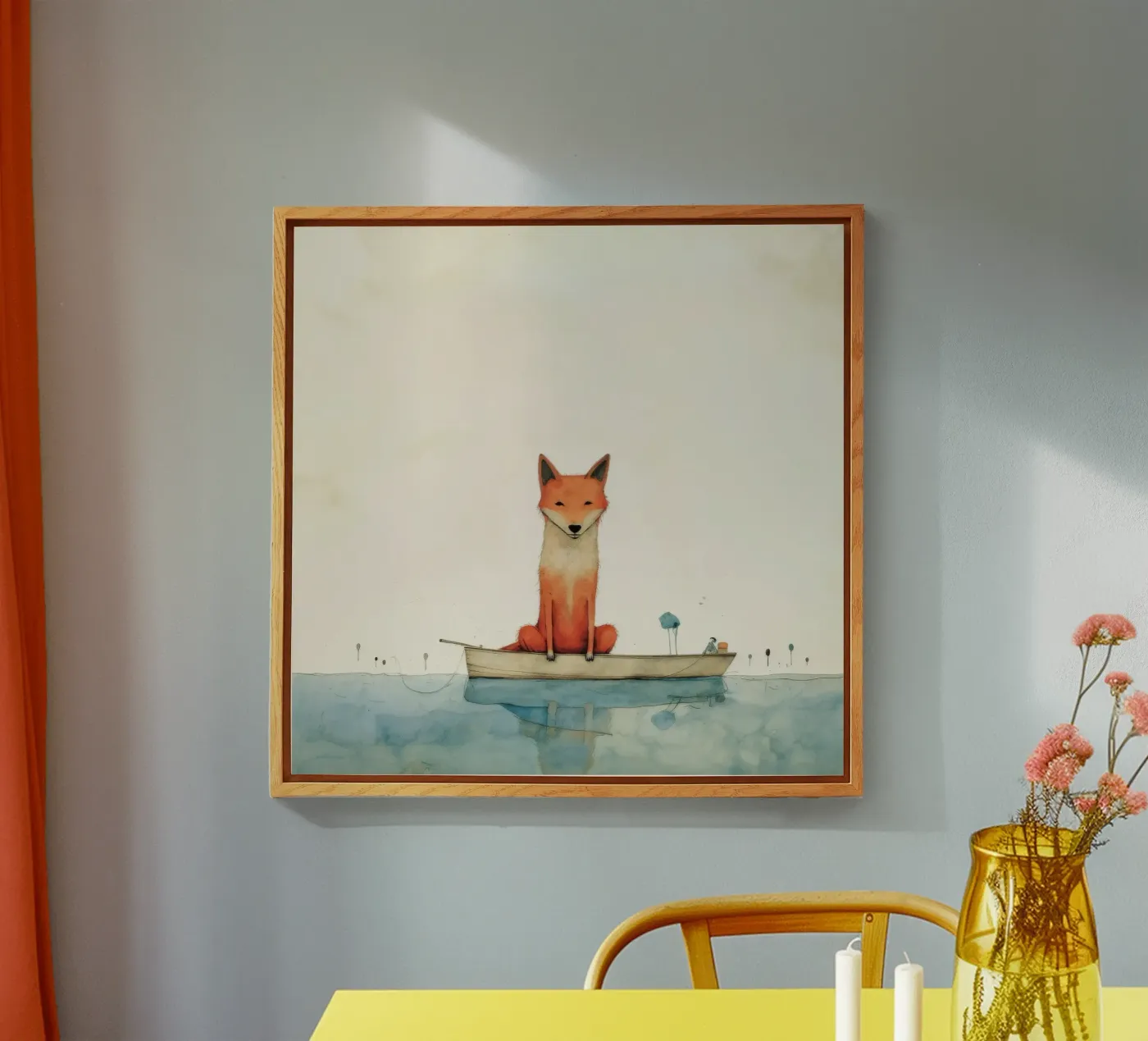 Minimal Dingo acryl van Minimal Animal Art