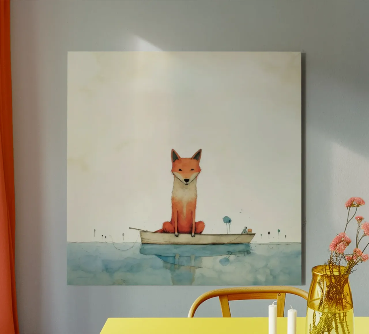 Minimal Dingo 3 alluminio dibond da Minimal Animal Art