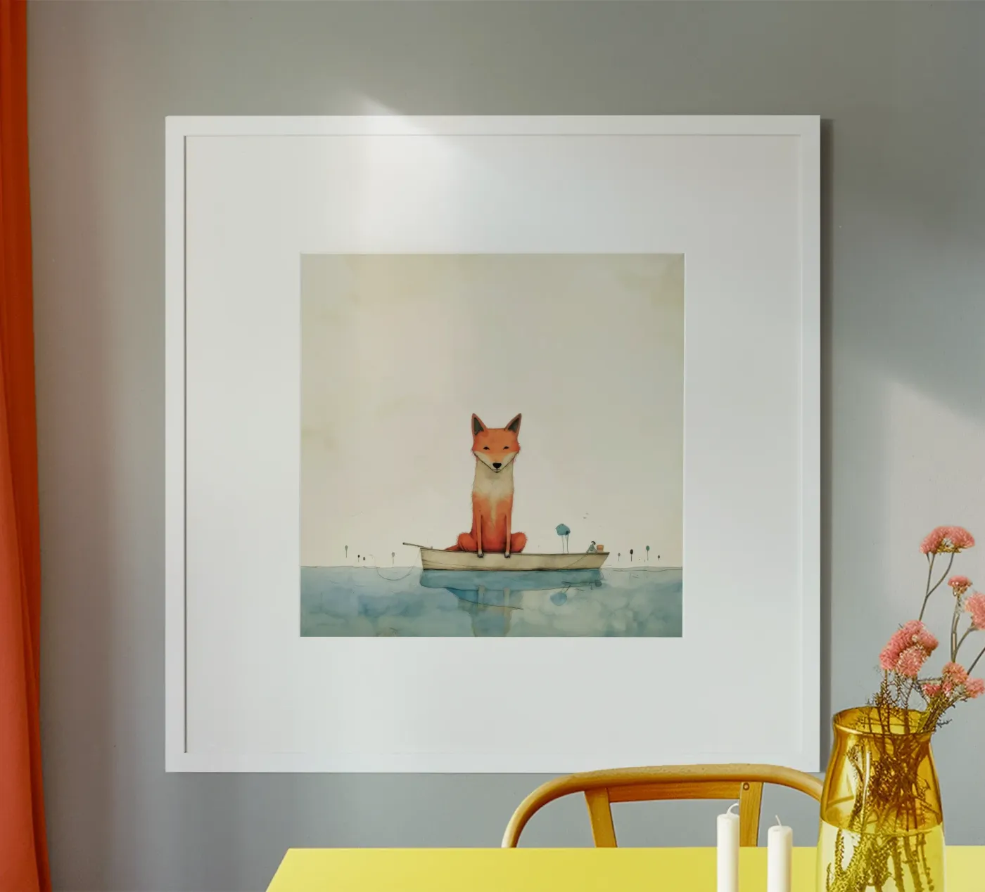 Minimal Dingo poster da Minimal Animal Art