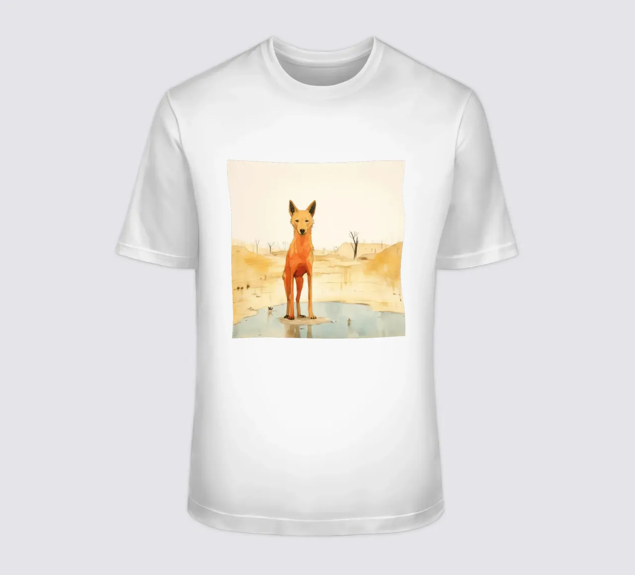 Minimal Dingo 4 t-shirt da Minimal Animal Art