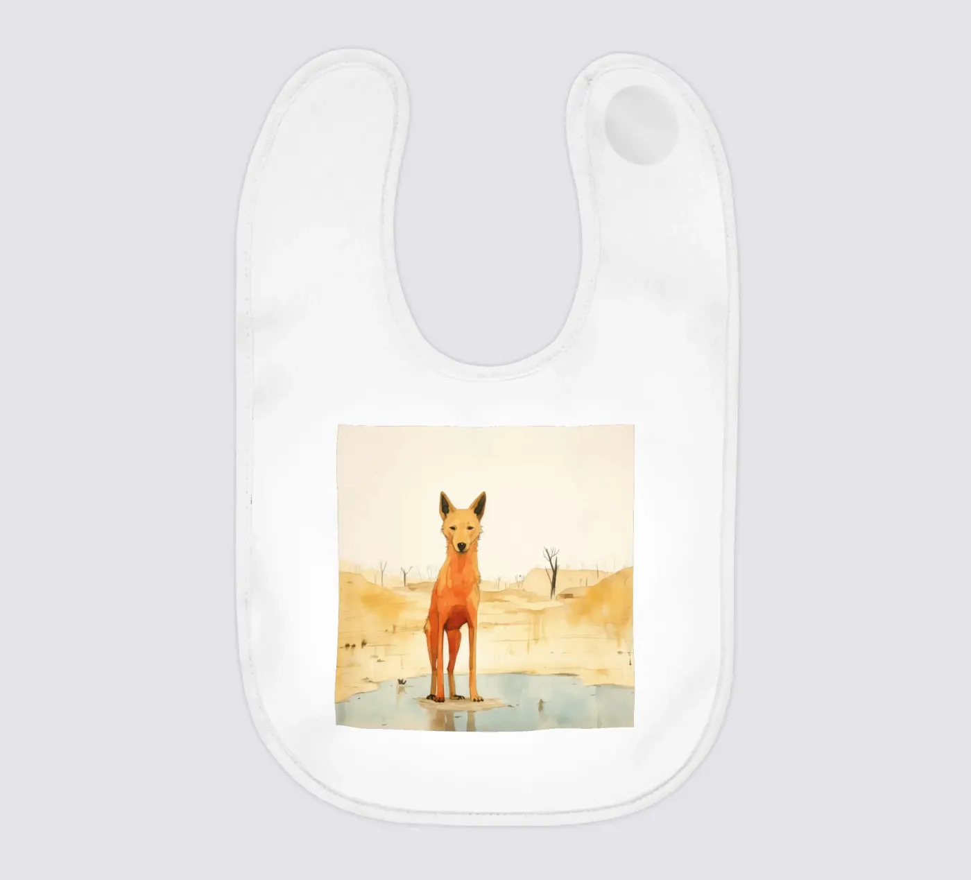 Minimaal Dingo baby slabbetje van Minimal Animal Art