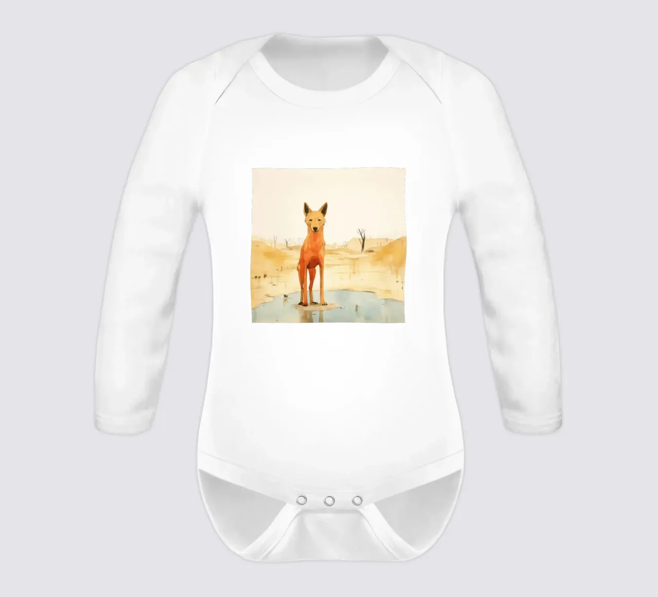 Minimal Dingo 4 body neonato maniche lunghe da Minimal Animal Art