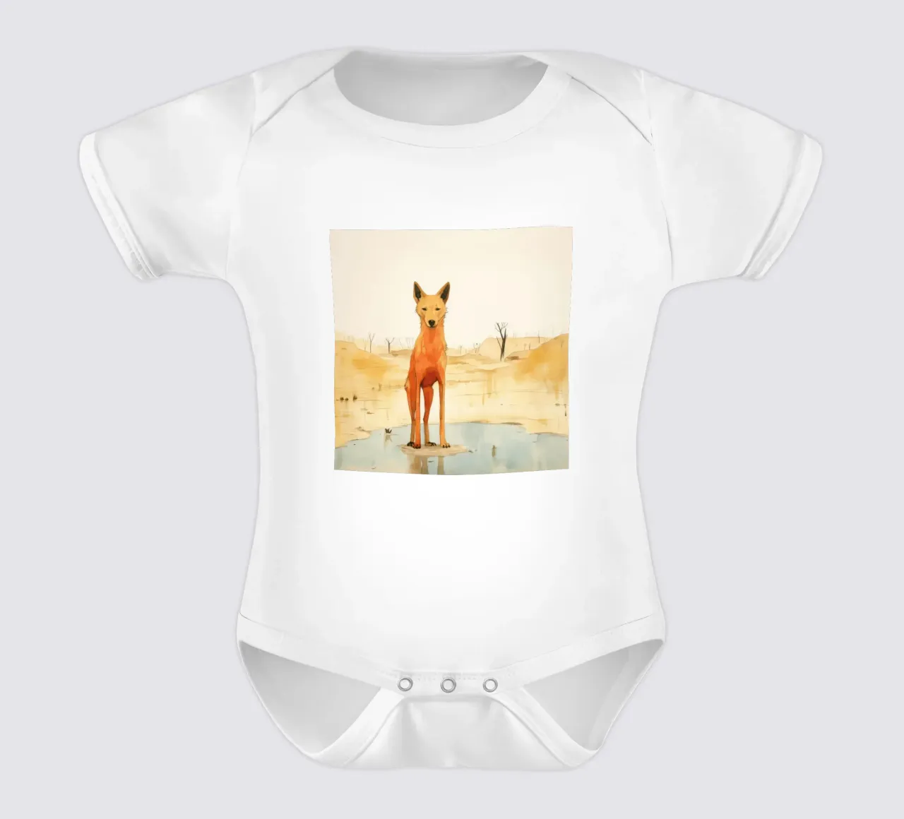 Minimal Dingo 4 body neonato maniche corte da Minimal Animal Art