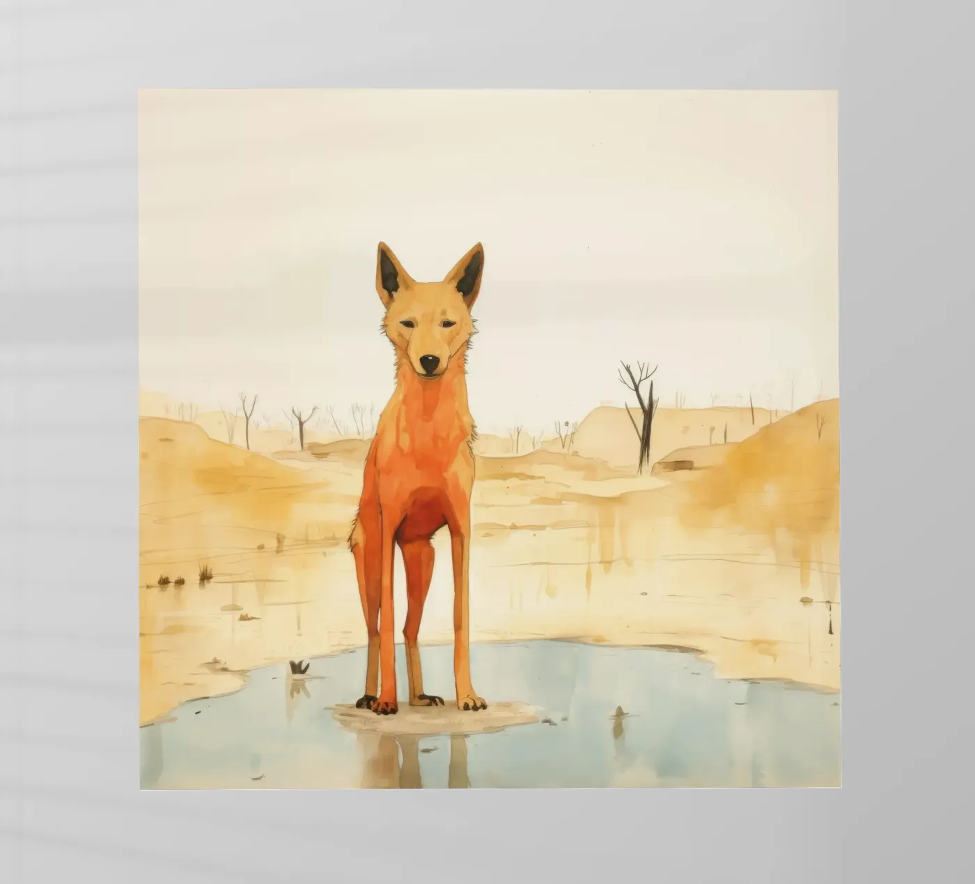 Minimal Dingo pellicola backlit da Minimal Animal Art